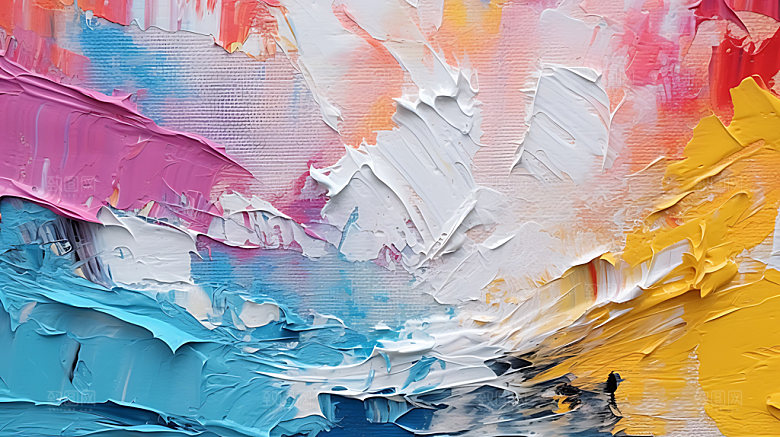 油画质感高清立体背景图