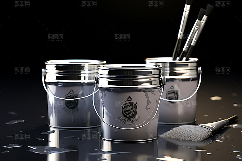 油漆桶高清广告摄影图