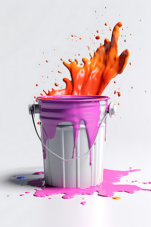 油漆桶广告高清摄影图
