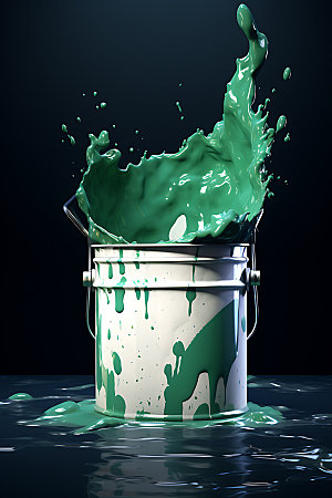 油漆桶广告产品摄影图