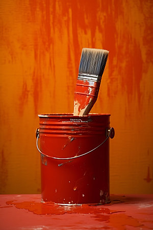 油漆桶广告高清摄影图