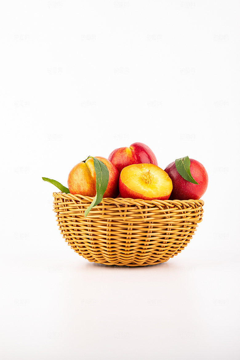 油桃新鲜桃子摄影图