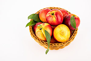油桃桃子夏季水果摄影图