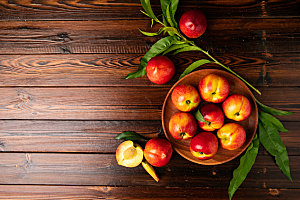 油桃新鲜夏季水果摄影图
