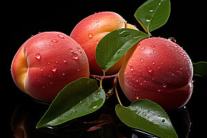 油桃桃子水果摄影图