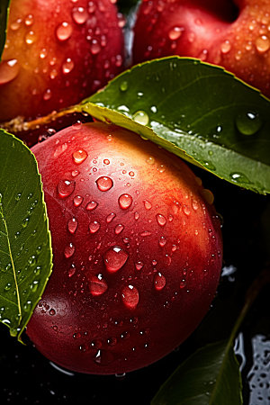 油桃食品水果摄影图