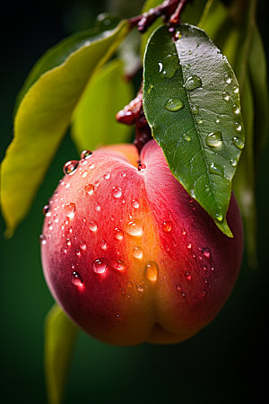 油桃水果桃子摄影图