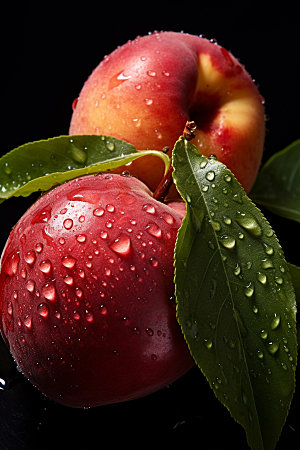 油桃桃子美食摄影图