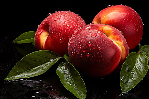 油桃桃子食品摄影图