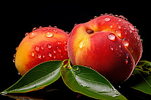 油桃食品美味摄影图