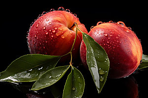 油桃食品桃子摄影图