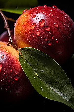 油桃高清美食摄影图