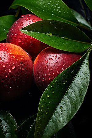 油桃美食水果摄影图