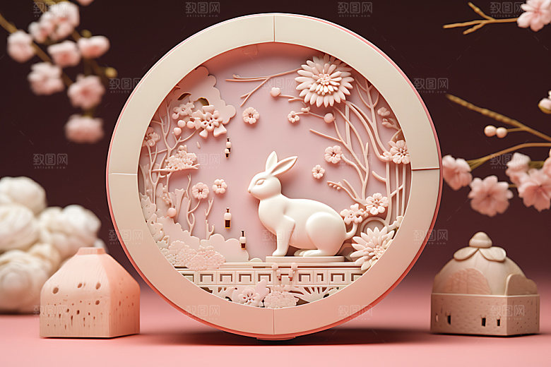 月饼包装传统节日节日送礼效果图