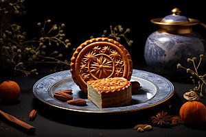 月饼高清传统美食摄影图
