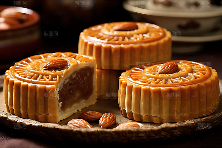 月饼高清中秋节摄影图