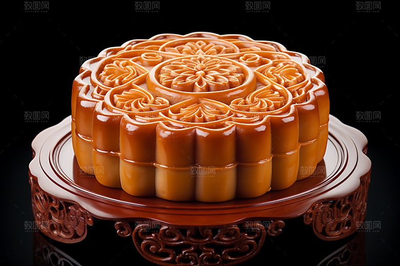月饼中秋节广式月饼摄影图