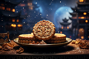 中秋月饼模型点心效果图