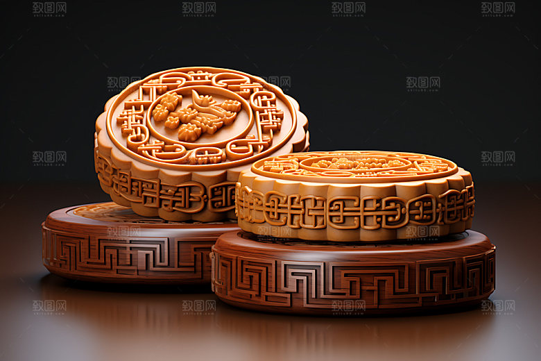 中秋月饼点心美味效果图