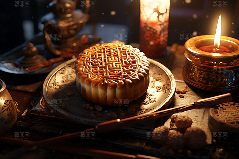 中秋月饼美味点心效果图