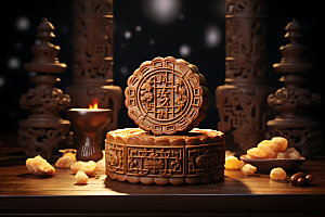 中秋月饼美味节日特色效果图