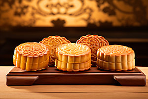 中秋月饼传统美食糕点效果图