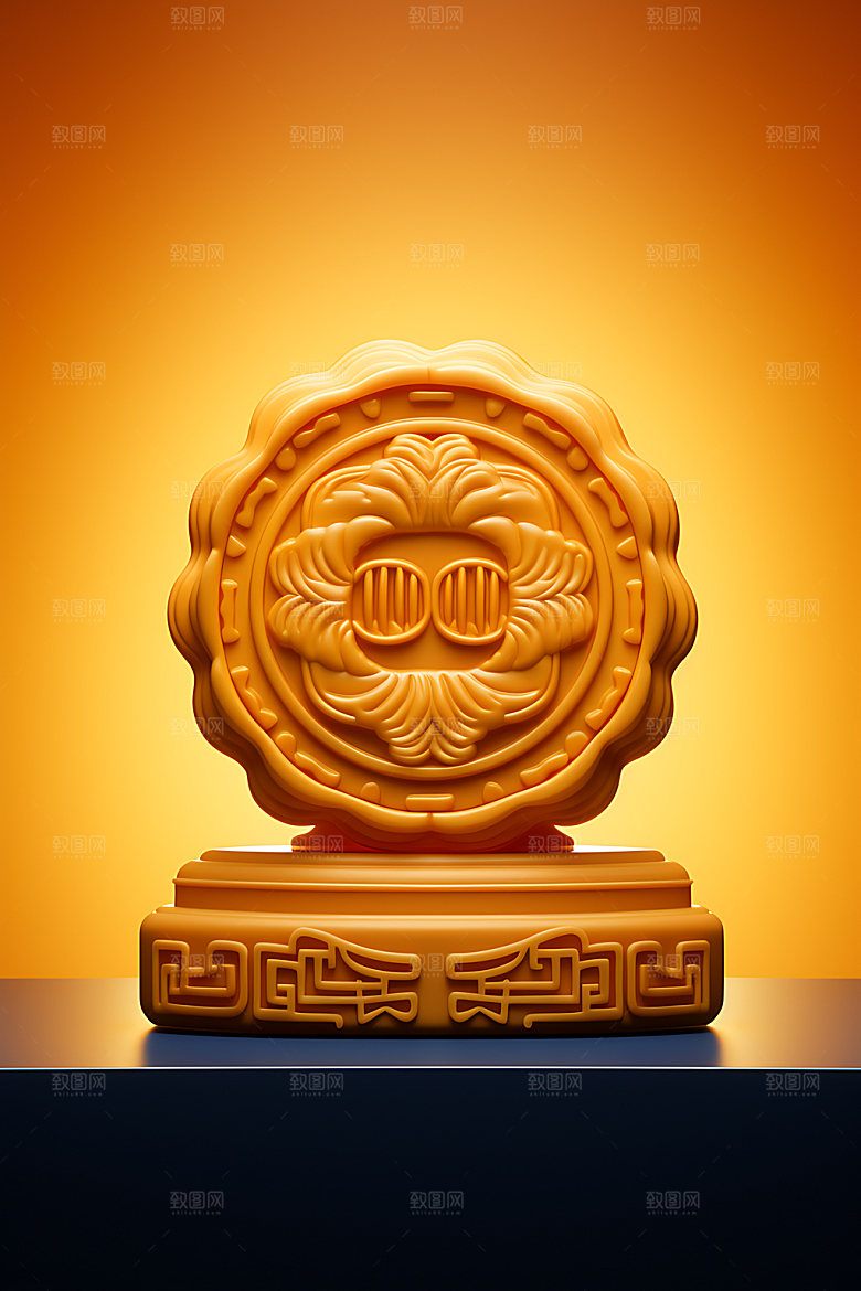 中秋月饼传统美食节日特色效果图