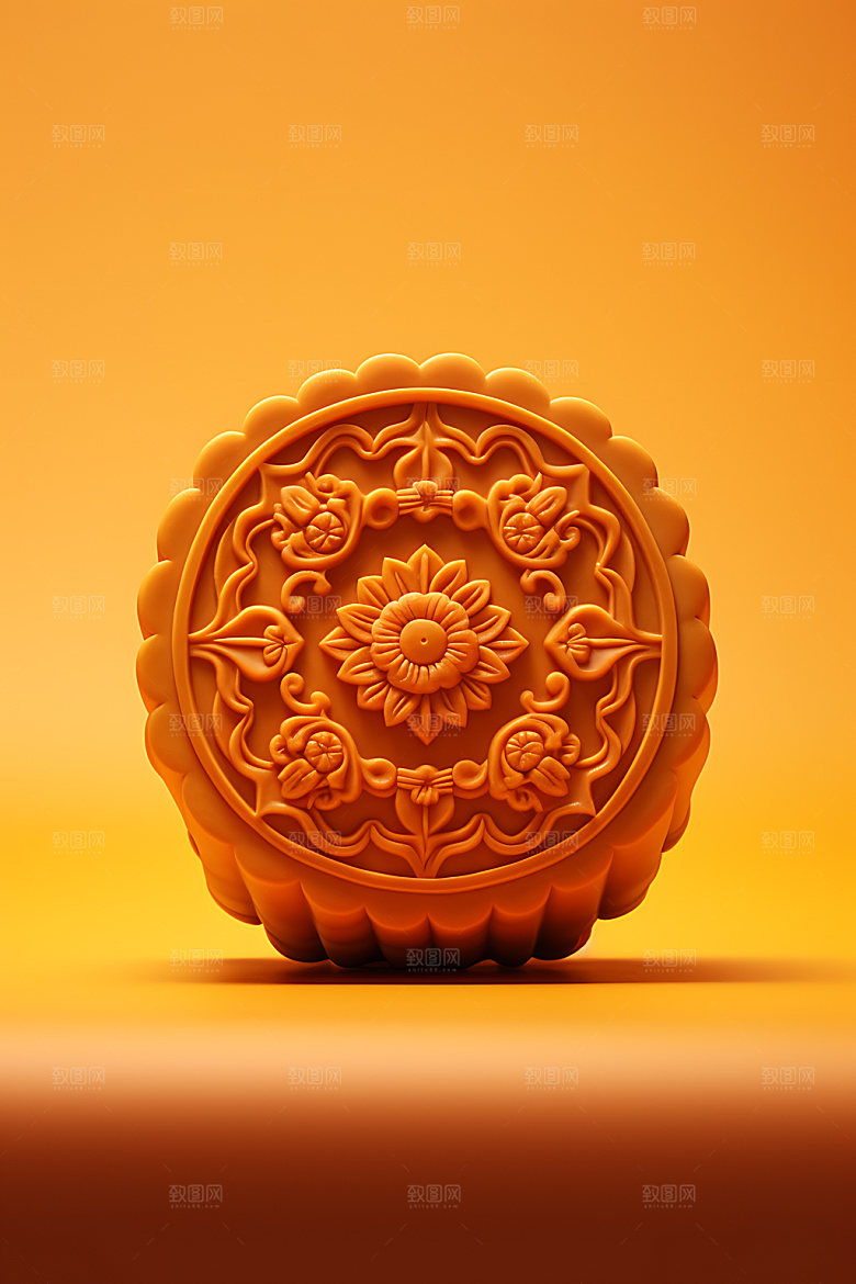 中秋月饼传统美食甜点效果图