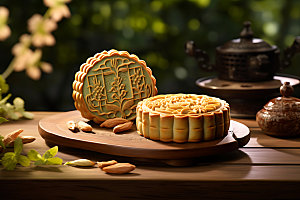 中秋月饼节日特色传统美食效果图