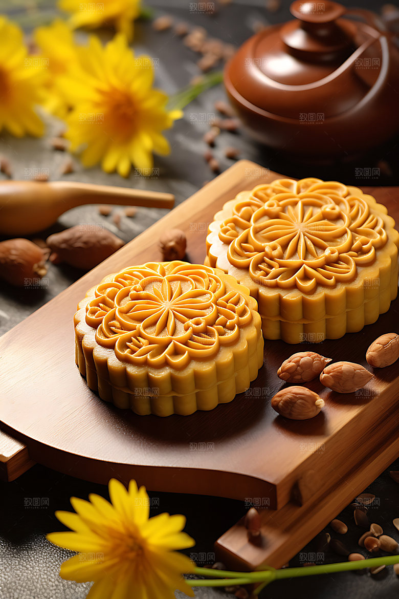中秋月饼美味节日特色效果图