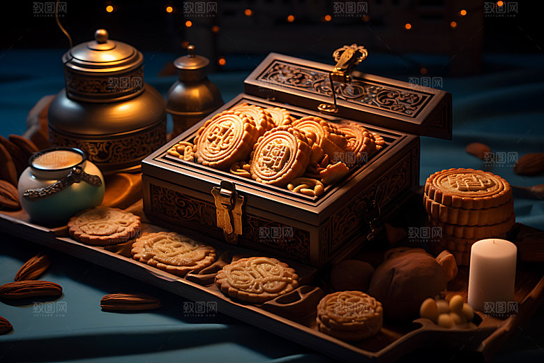 中秋月饼美味点心效果图