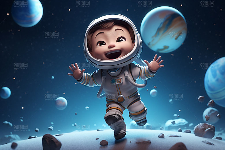宇航员宇宙太空模型
