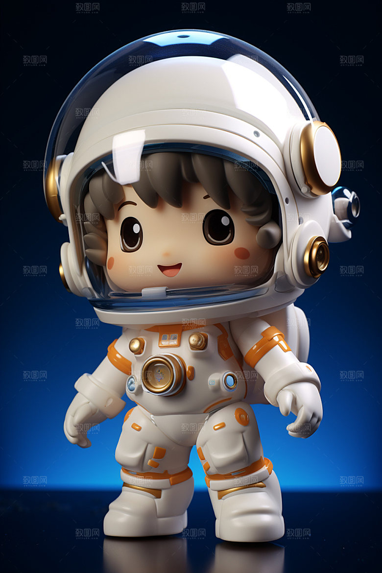 宇航员宇宙卡通模型