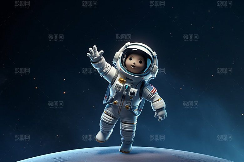 宇航员人物宇宙模型