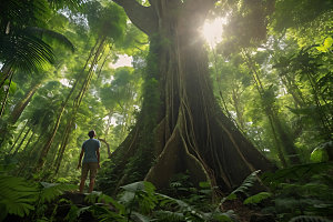 雨林探险风光森林摄影图
