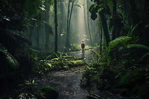雨林探险高清热带雨林摄影图