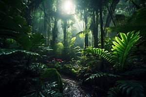 雨林探险冒险森林摄影图