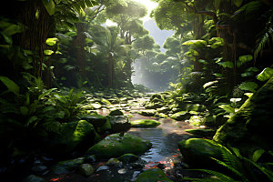 雨林探险户外高清摄影图