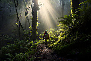 雨林探险森林户外摄影图