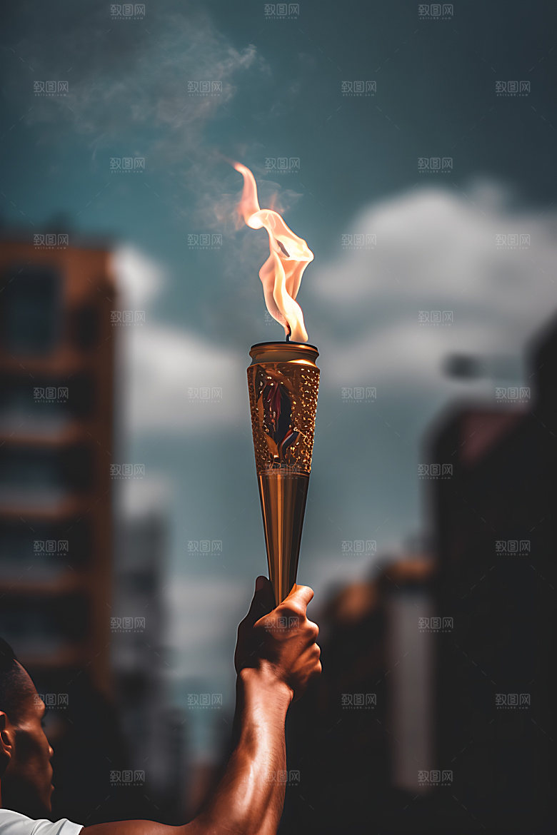 奥运火炬体育火炬传递摄影图