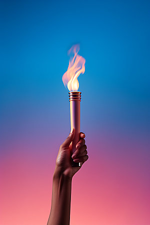 奥运火炬传统奥林匹克火种摄影图