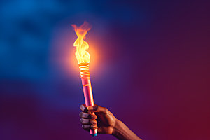 奥运火炬奥林匹克火种火炬传递摄影图