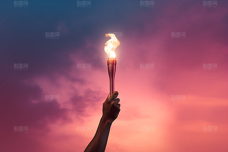 奥运火炬火炬传递体育摄影图