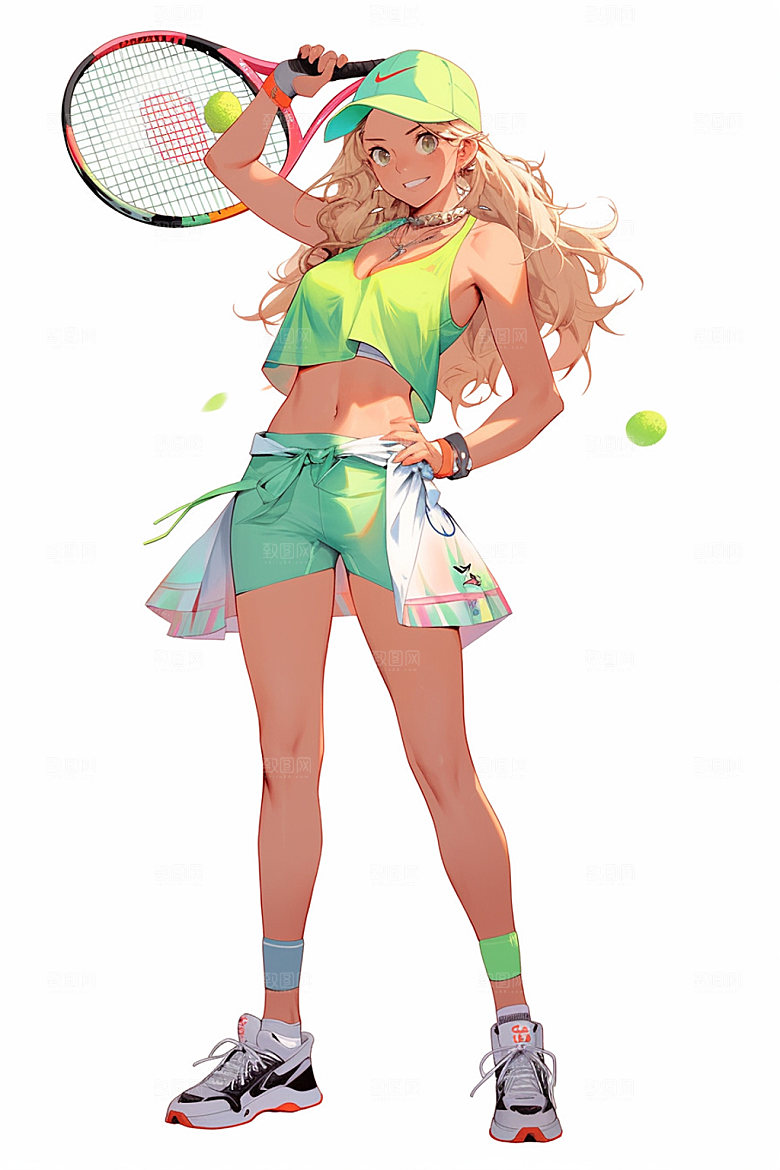 卡通运动运动员动漫插画