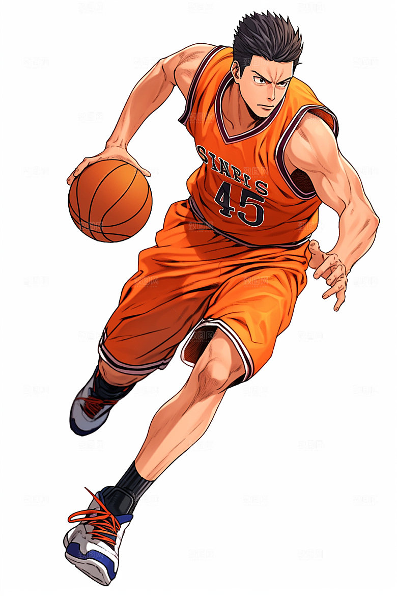 卡通运动手绘平面插画