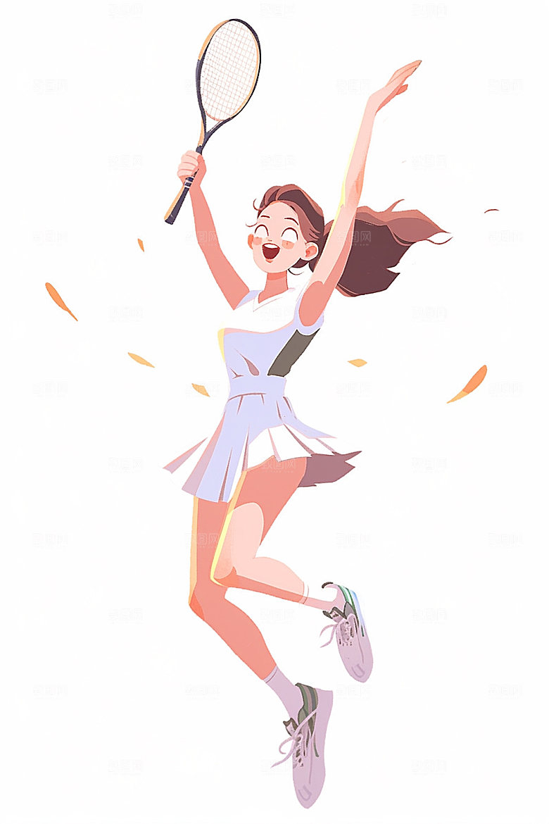 卡通运动动漫手绘插画