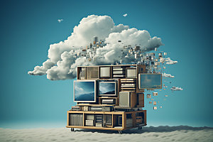 云计算信息技术云端创意素材