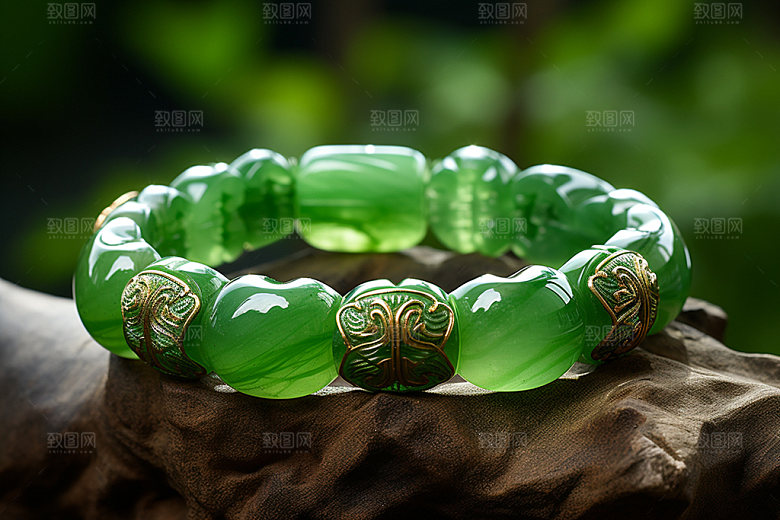 玉石翡翠贵重物品玉器摄影图