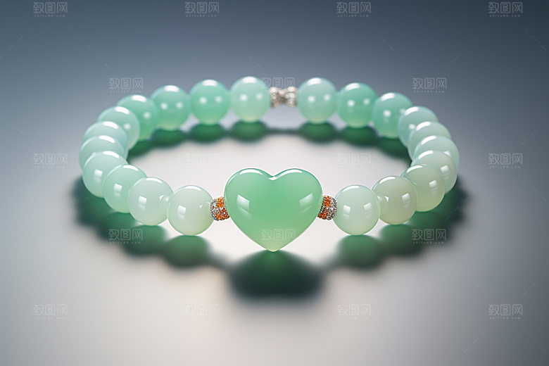 玉石翡翠首饰高贵摄影图