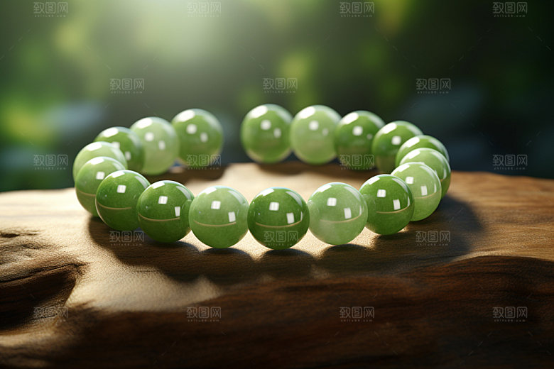 玉石翡翠玉器高贵摄影图